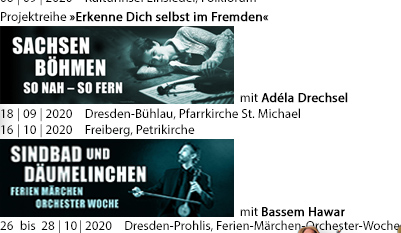 Vergangene Termine 2015: 18.12.2015 Höfgen, Denkmalschmiede (Weihnachtsdinner) 12.12.2015 Altkötzschenbroda, Lichterglanz & Budenzauber  06.12.2015 Altkötzschenbroda, Lichterglanz & Budenzauber    28.11.2015 Altkötzschenbroda, Lichterglanz & Budenzauber    13.11.2015 Dresden, Kabarett Breschke & Schuch (CD-Release-Konzert) 05.07.2015 Radebeul, Landesbühnen (Summerlounge) 26.06.2015 Dresden-Loschwitz (Eröffnungskonzert Elbhangfest)  21.06.2015 Havelberg, Domplatz (Bundesgartenschau) 31.05.2015 Brugg/Schweiz, Schloss Habsurg (Habsburgertag) 10.05.2015 Kleinliebenau, Rittergutskirche 10.05.2015 Borna, Kirche St. Joseph 01.05.2015 Klaffenbach/Chemnitz, Wasserschloss 25.03.2015 Dresden, Gymnasium Bürgerwiese 23.03.2015 Dippoldiswalde, Glückauf-Gymnasium 